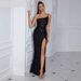 Glamorous Black Sequin Slit Dress – Sexy Off-Shoulder Celebrity Gown With High Leg Slit, Evening Party & Red Carpet Ready_ecoleips.com