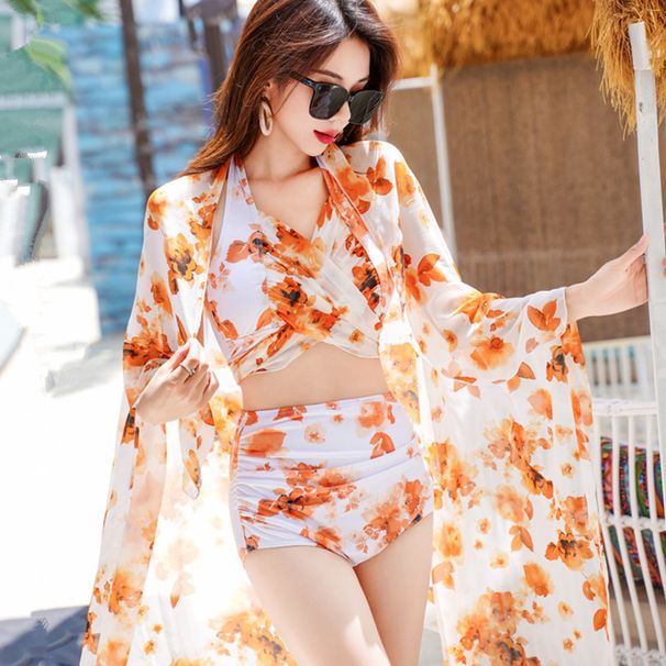 Verve Vacation Beach Hot Spring Swimsuit Women Two-Piece Bikini BIKINI Three-Piece Set High-End New Swimwear_ecoleips.com
