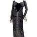Women's clothing luxury hot diamond perspective sexy hip-wrapped tights long dress skirt celebrity banquet party gift_ecoleips.com