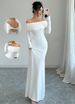 Women's Clothing One Shoulder Pleated Tight Fitting Fashionable And Elegant Hip Wrapped Long Evening Dress_ecoleips.com