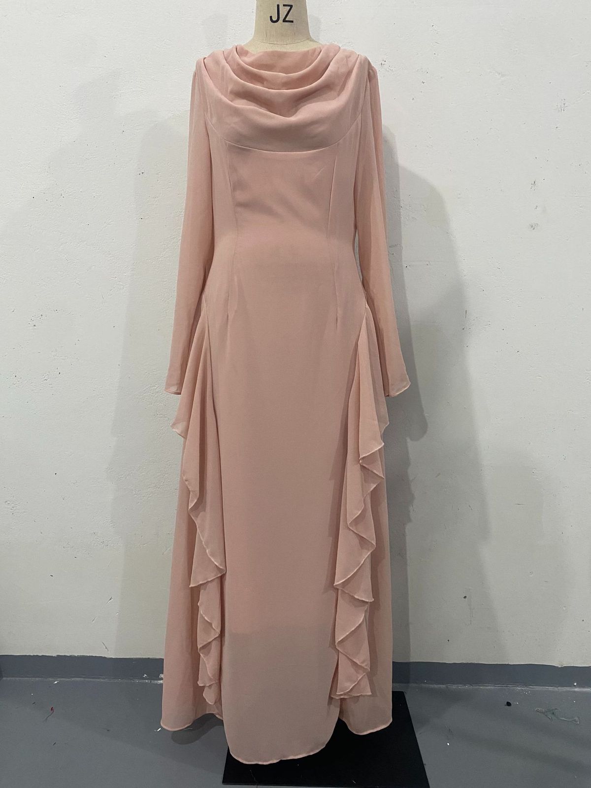 Women's Clothing New Fashion Pile Collar Wooden Ear Edge Fairy Lady Gentle Long Temperament Evening Dress Dress_ecoleips.com