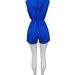 Women's Clothing Casual Women's Sleeveless Jumpsuit Zipper Design Style Drawstring Pockets Shorts For Formal & Casual For Women_ecoleips.com