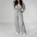 Women's Fleece-Lined Hoodie And High-Waisted Casual Pants Set, Comfortable Two-Piece Outfit For Daily Wear, Loungewear, And Street Style_ecoleips.com