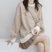 striped Retro Hong Kong Style Thin Sweatshirt For Women, Trendy Ins Early Autumn Women's Top, Korean_ecoleips.com