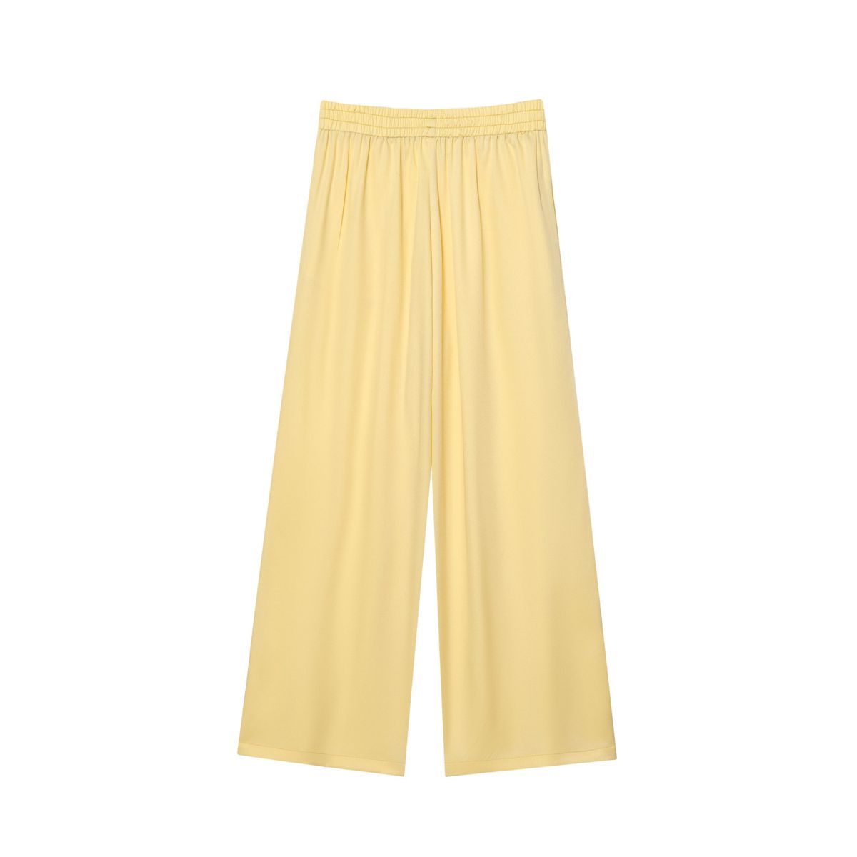 Women's Clothing Waist Slim V Neck Chiffon Long Sleeved Top Simple Wide Leg Casual Trousers Suit_ecoleips.com