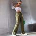 Women's Clothing Beltless High Waist Wide Leg Straight Loose Casual Trousers_ecoleips.com