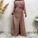 New Fashion Pleated Wide-Leg Skirted Jumpsuit Muslim Set 6537_ecoleips.com