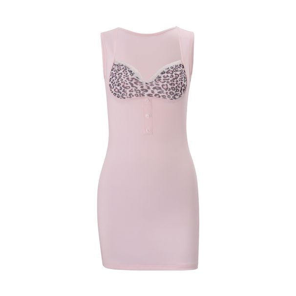 European And American Women's Clothing 2026 Summer New Sexy Babes Gather Tight Sleeveless Chest Wrap Hip Dress Women_ecoleips.com