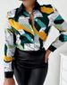 Women's Clothing Long Sleeved Printed Blouse Stylish Casual Shirt With Unique Pattern Design_ecoleips.com