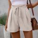 2025s Hot Summer Fashion Casual High Waist Solid Color Shorts For Women_ecoleips.com