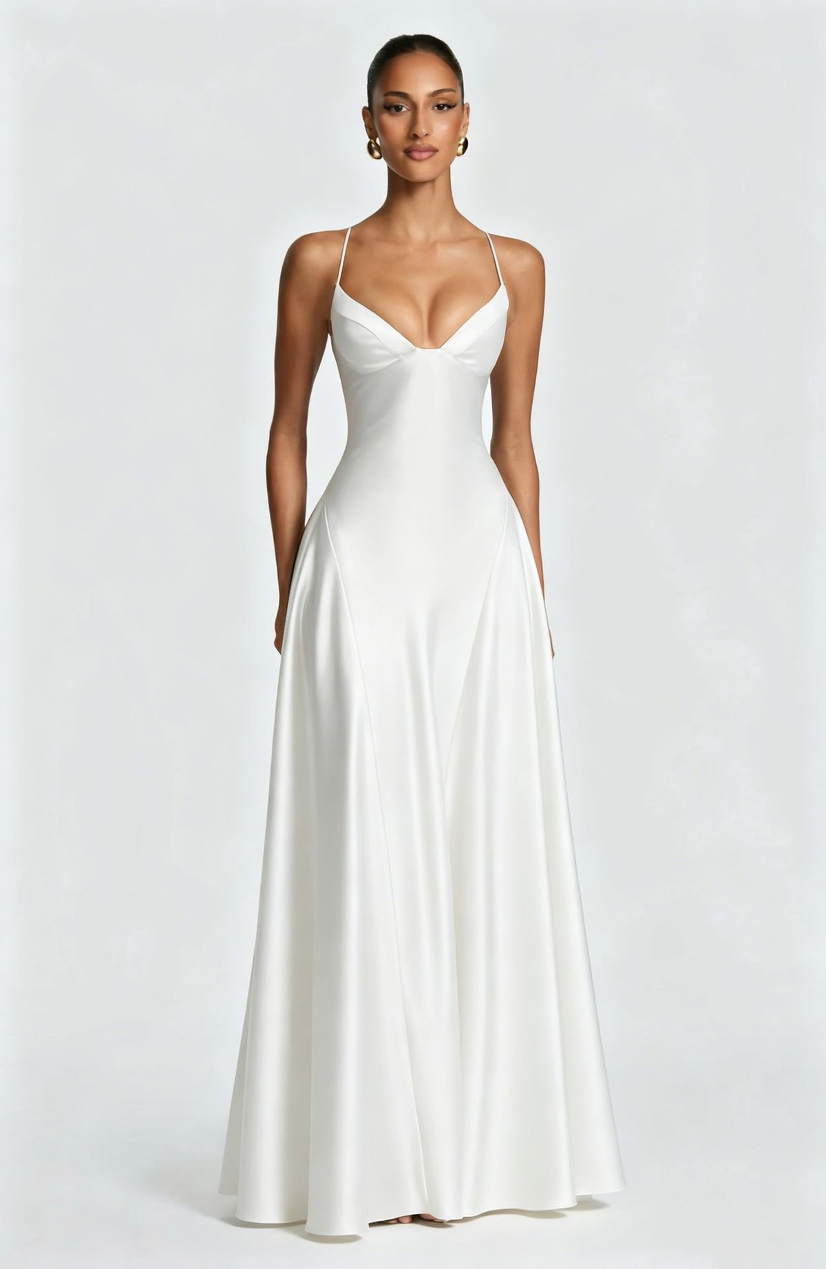 Women's Elegant Low Cut Dress European American Style 2026 New Suspender Waist High End Fashion Casual Cocktail Dresses_ecoleips.com