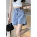 High-waisted Denim Shorts For Women, Summer Thin Style, 2026 New Model, Slimming, Wide-leg, Loose, Sexy A-line_ecoleips.com