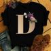European And American Clothing, Round Neck, Fashionable Casual Women's Floral Short Top T-shirt_ecoleips.com