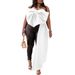 European And American Fashion African Plus-size Summer Elegant Strapless With Large Bow Sexy Women's Foreign_ecoleips.com