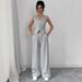 Cross-border European American Women's Fashion 2025 Spring/Summer Elegant Buttoned Sleeveless Vest And Pants Set_ecoleips.com