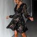 Women's Clothing V Neck Chiffon Dress Comfortable Dress_ecoleips.com