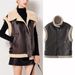 Women's clothing Fur integrated lamb hair vest for women autumn and winter new style lapel stitching motorcycle vest fur vest jacket_ecoleips.com