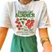 Tomato Girl Print Short Sleeve T-Shirt - Loose Fit Casual Round Neck Top For Women (White, S/M/L/Xl/Xxl)_ecoleips.com