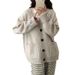 Oversized Cardigan Sweater – Vintage Knit Open Front Coat With Patch Pockets & Rolled Cuffs (7 Colors, Acrylic-Blend, One-Size Fits US S-L)_ecoleips.com
