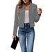 Women's Clothing Autumn/Winter Fashionable Unbuttoned Solid Color Jacquard Cardigan Short Coat Stand Collar Outerwear_ecoleips.com
