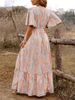 Women's High Waist Slimming Maxi Dress – Paisley Print With Elegant Office Casual Style For Fall 2026_ecoleips.com