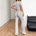 Cross-border European And American Y2K Sports Style Slim-fit Short-sleeve Pants Set, Women's Clothing 2025 Spring/summer_ecoleips.com