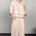Women's Clothing Solid Color Round Neck Long Sleeved Casual Tops Mid Waist Pocket Straight Pants Two Piece Set_ecoleips.com