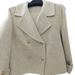 Women's Double-Faced Wool Coat - Premium Short Suit Collar Cashmere Overcoat In Greyish/Black/Oat (S/M)_ecoleips.com