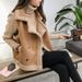 Women's loose bf sleeveless vest vest vest fur one suede clip coat_ecoleips.com