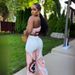 Women's European American Printed One-Shoulder Slim Fit Wide Leg Pants Two-Piece Set Summer Regular Thickness_ecoleips.com
