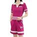 Plus-size Foreign Trade 2026 Summer New Salt-style Sporty Outfit For Women, Fashionable Casual Two-piece Shorts Set_ecoleips.com