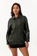K Fashionable Loose Fitting Leather Jacket For Women, Long Sleeved Lapel Jacket_ecoleips.com