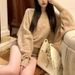girl 2025 Autumn Winter Korean Off-Shoulder Lazy Style Solid Color Knitted Women Batwing Sleeve Sweater Versatile Pullover_ecoleips.com