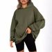 Oversized Fleece-Lined Hooded Sweatshirt - Women's Cozy Pullover With Drop Shoulder For Streetwear & Loungewear_ecoleips.com