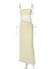 Hugcitar Fashion Solid Slips Bandage Patchwork Lace Hollow Out Sexy See Through Maxi Dress Women Clothes Beach Vacation Party_ecoleips.com