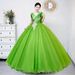 Green Tutu Dress New Style For Women Student Art Exams Solo Singing Hosting Performance Costume Bel Canto Dress_ecoleips.com