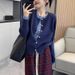 Gray Stylish Two-piece Knitted Cardigan For Women, Autumn And Winter High-end Base Layer Top, Korean-style Sweater_ecoleips.com