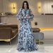 Women's Elegant Slim Fit Long Dress Autumn New Arrival Fashion Print Polyester_ecoleips.com