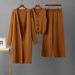 Women’s Clothing Autumn and winter sweater cardigan jacket versatile bottoming shirt new women's wide leg pants fashionable three piece suit_ecoleips.com
