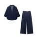 2025 Spring New Women's Fashion Wide Sleeve Shirt Casual Long Pants27837812881781_ecoleips.com