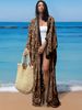 Women's Lightweight Cotton Beach Cover Up – Floral Print Sun Protection Kimono, Bikini Wrap, Vacation Swimwear Cover-Up_ecoleips.com