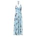 Women's Sexy Printed Dress Summer Front Slit Backless Bow Design Style New Arrivals_ecoleips.com