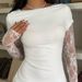 Women's American Style Slim Fit Long Sleeve T-Shirt Lace Patchwork Sexy Top Casual Elegant Fashion For Spring/Autumn Summer_ecoleips.com