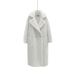 Celebrity-Inspired Teddy Bear Wool Coat – Plush Mid-Length Trench Coat With V-Neck, Warm & Stylish Winter Outerwear (S-XL, 8 Colors)_ecoleips.com