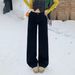 YC&American Retro Hot Girl Low-waist Loose Straight Versatile Autumn And Winter Drapey Stretch Denim Pants For Women New_ecoleips.com