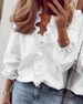 Aria Basics Aria Basics , , , , Spring Summer New European And American Long-sleeve Ruffle Blouse, Elegant Women's Shirt_ecoleips.com