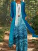 Summer Printed Loose-Fitting Colorful Two-Piece Set With Medium-Sleeve Design_ecoleips.com
