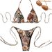 2026 New European And American Sexy Bikini Set With Straps, Fashionable Printed Halter Neck Beach Vacation Swimsuit For_ecoleips.com