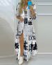 Regular Dot Polka Long Round V Midi Mini Spring Friendly High Button Zipper Solid Printed Resistant Comfortable Gown_ecoleips.com