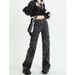 Camouflage Cargo For Women, American Style Tall Women's Jeans, Trendy Wide-leg Pants, Clothing, Slimming Retro_ecoleips.com